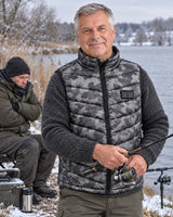 Varmevest i kamuflasje PyreFit Piloto en vinterdag: på fisketur