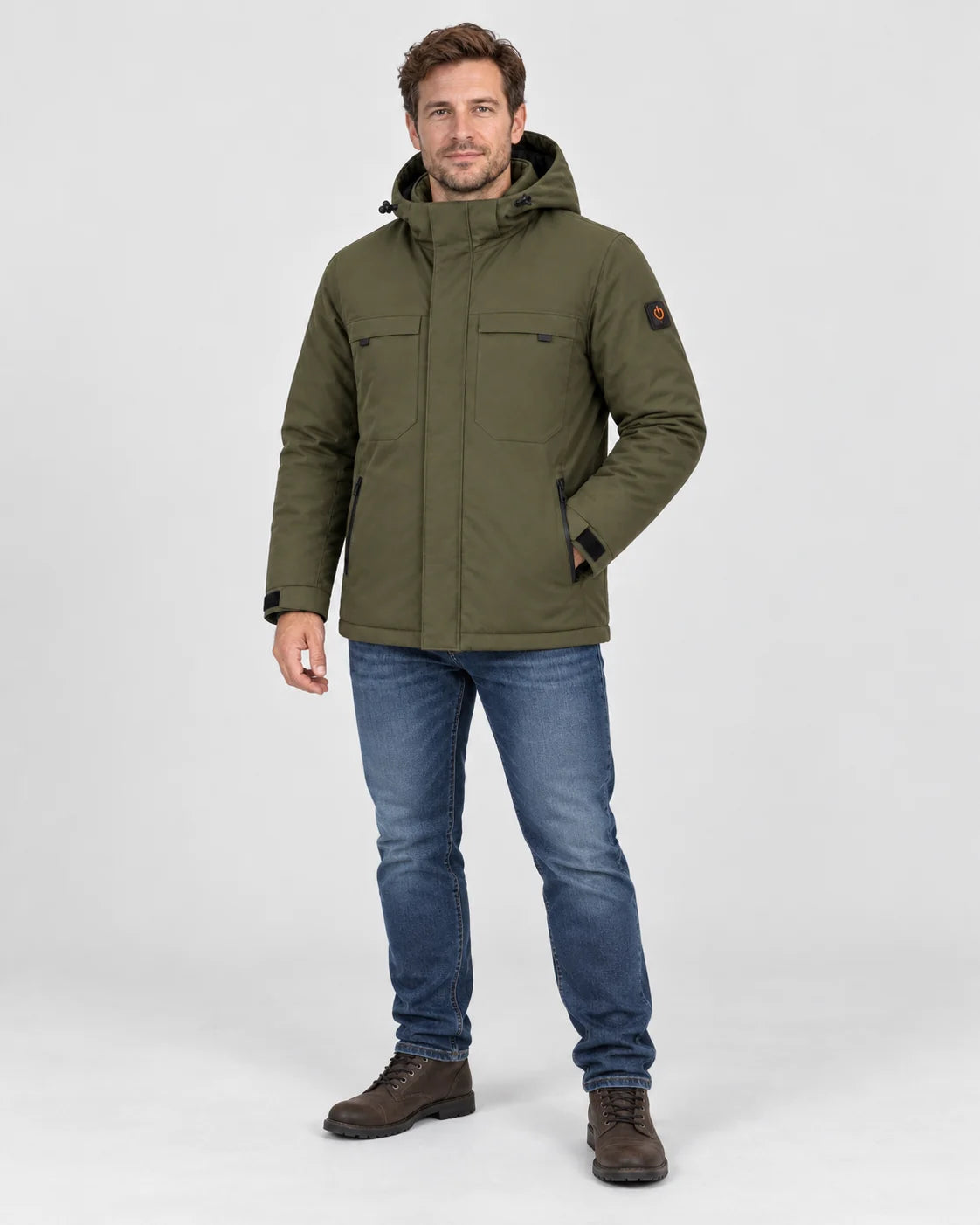Oppvarmet parkas herre PyreFit Regaro, helfigur