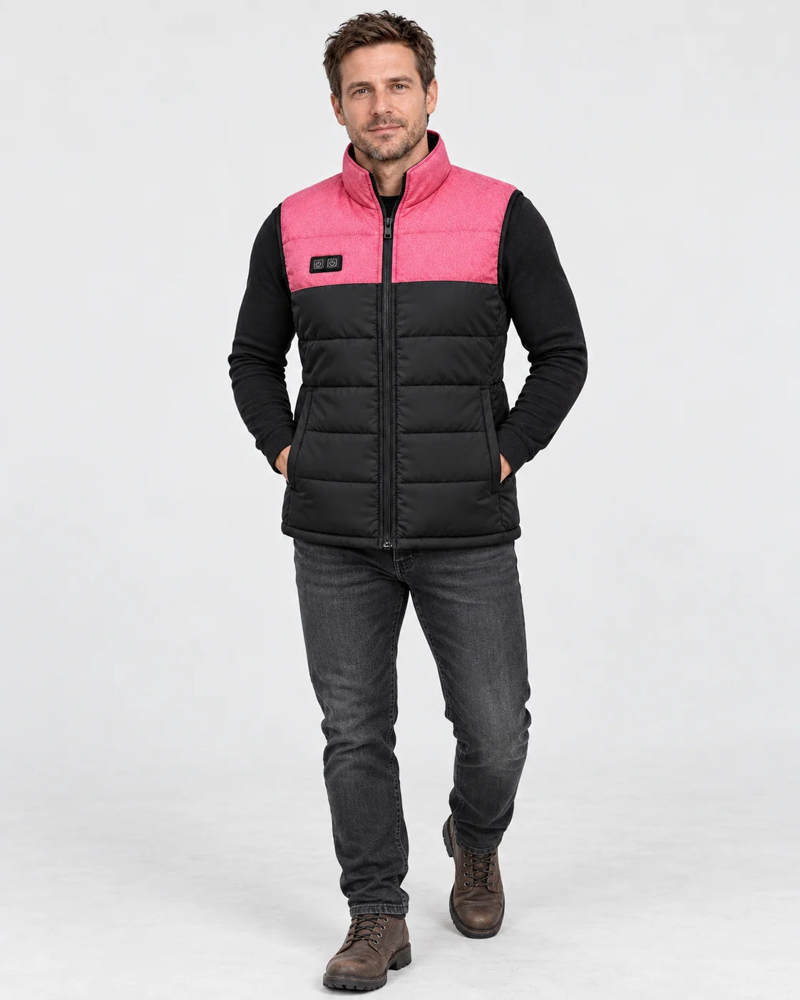 Vattert varmevest unisex PyreFit Rundor, helfigur