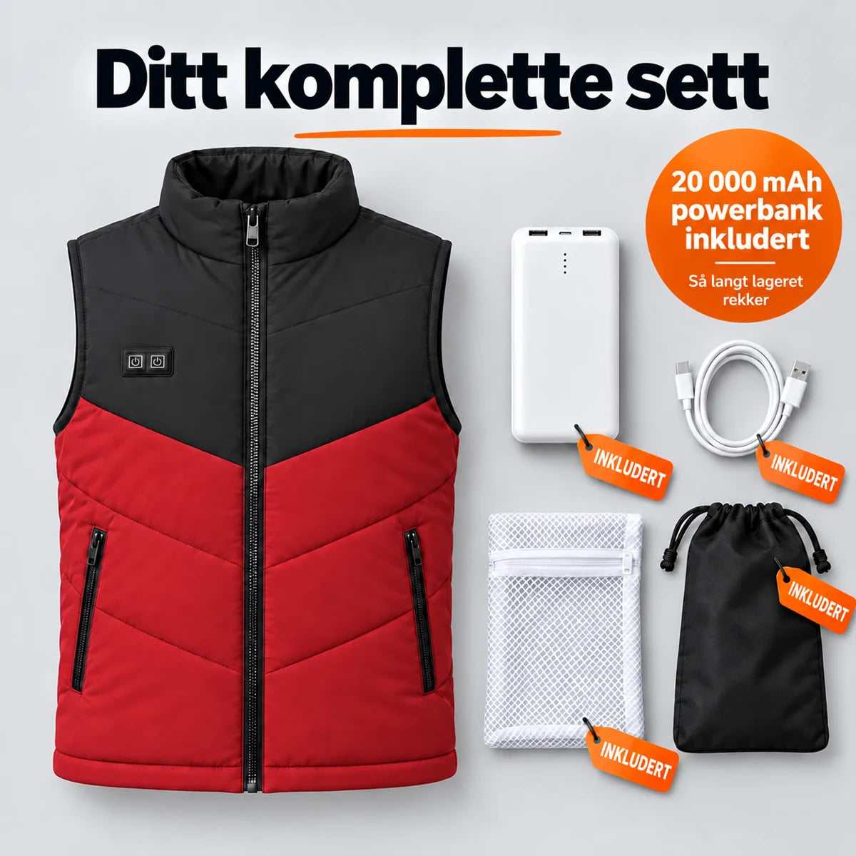 PyreFit Sherpor i rød – komplett sett