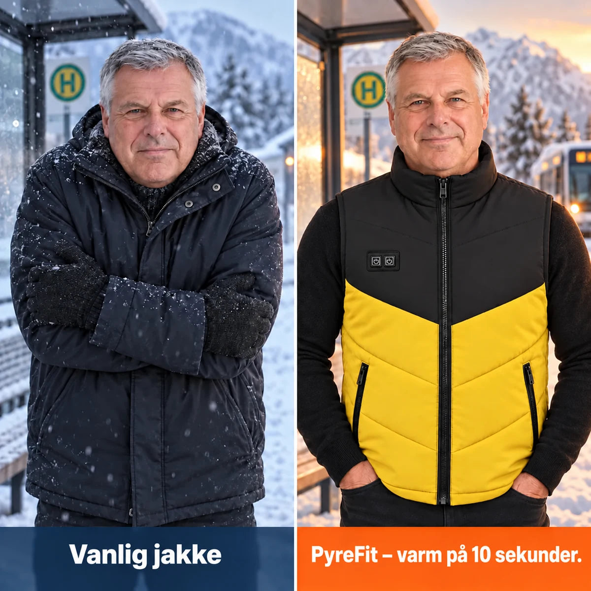PyreFit Sherpor i gul – sammenligning