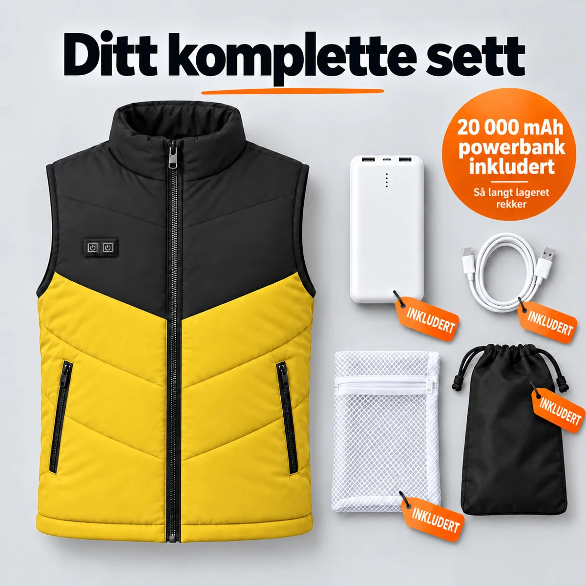 PyreFit Sherpor i gul – komplett sett