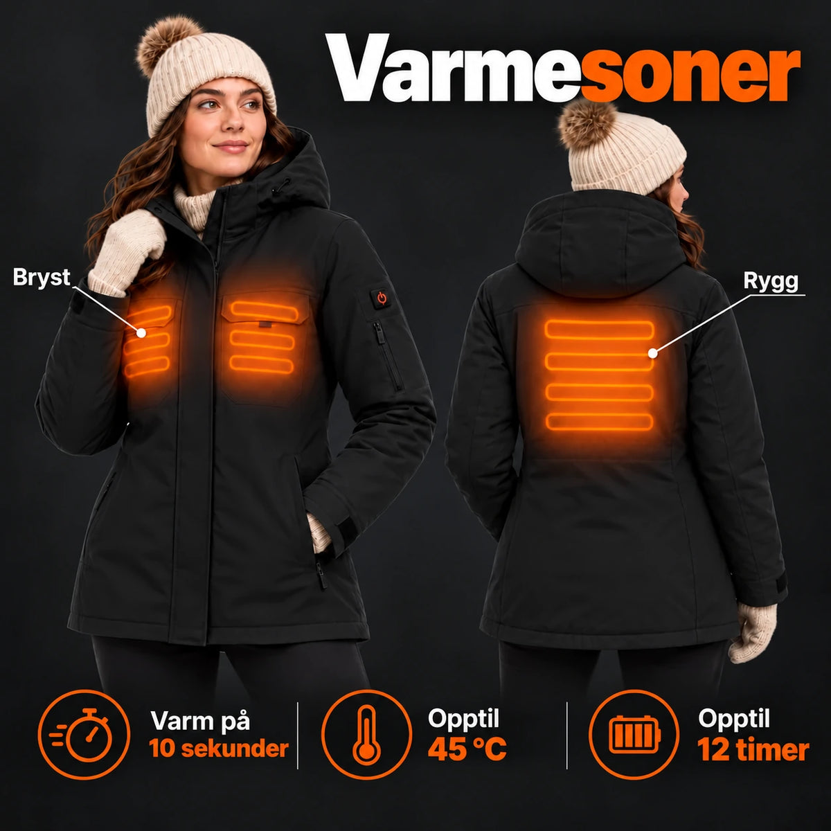 PyreFit Terrano i svart – varmesoner