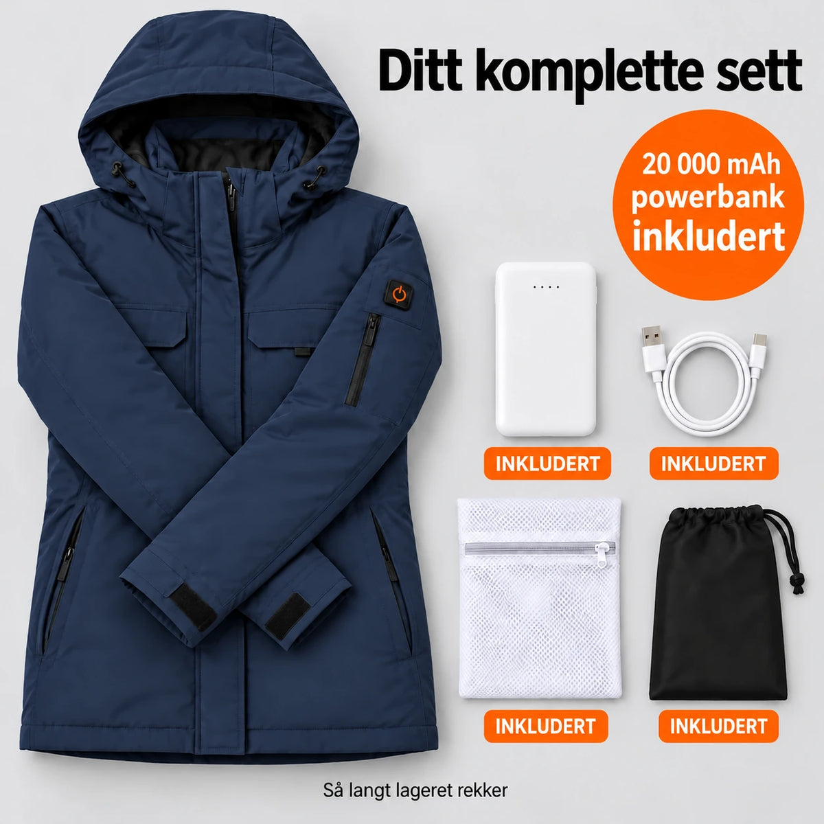 PyreFit Terrano i marineblå – komplett sett