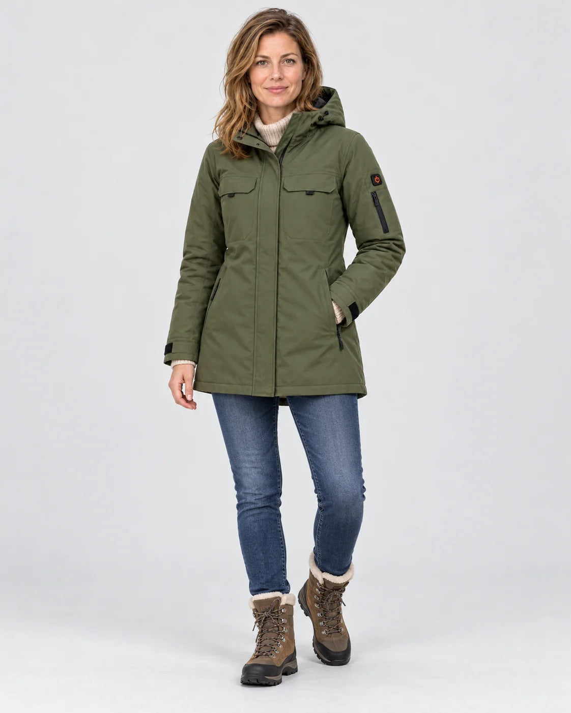 Oppvarmet parkas dame PyreFit Terrano, helfigur