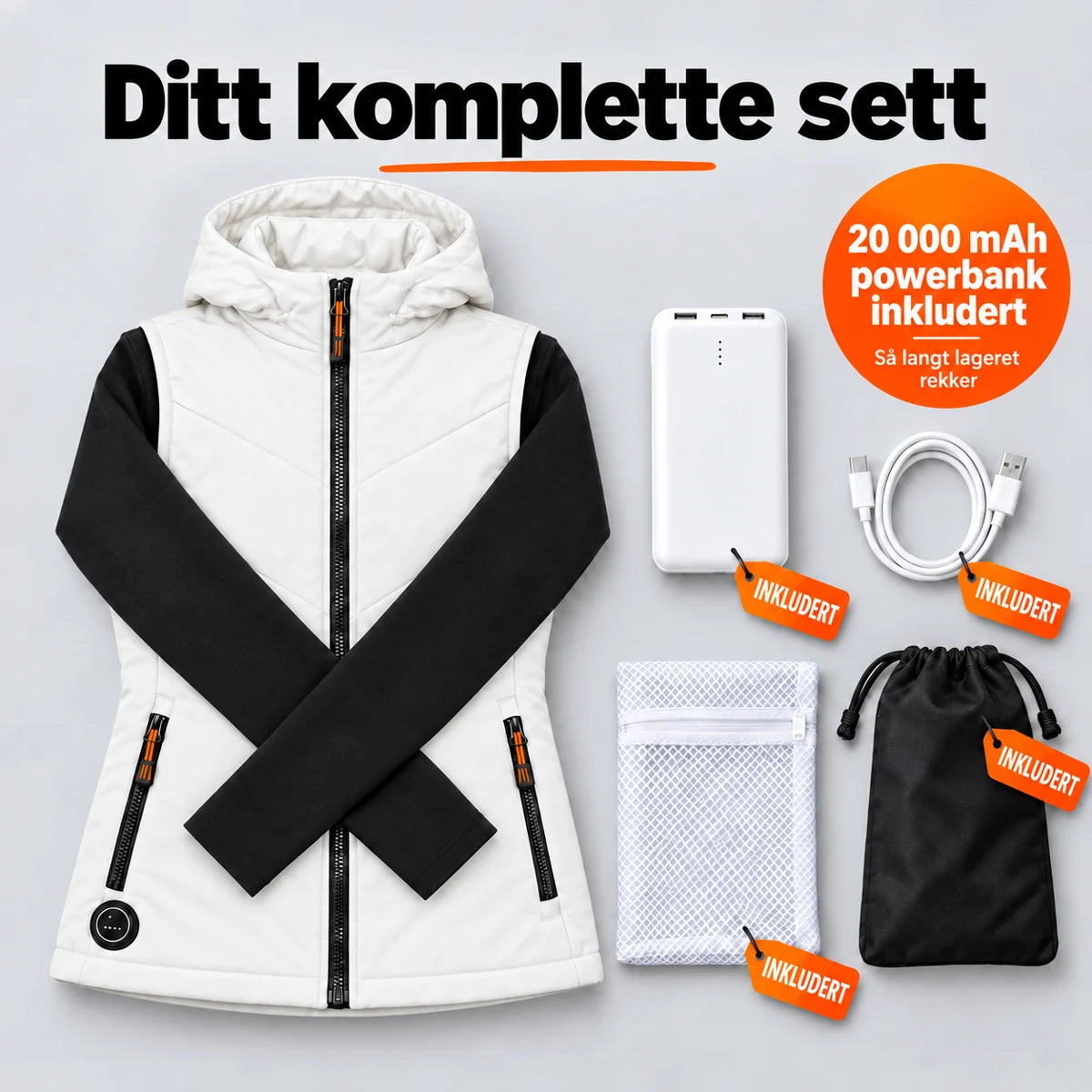 PyreFit Transitor i hvit – komplett sett