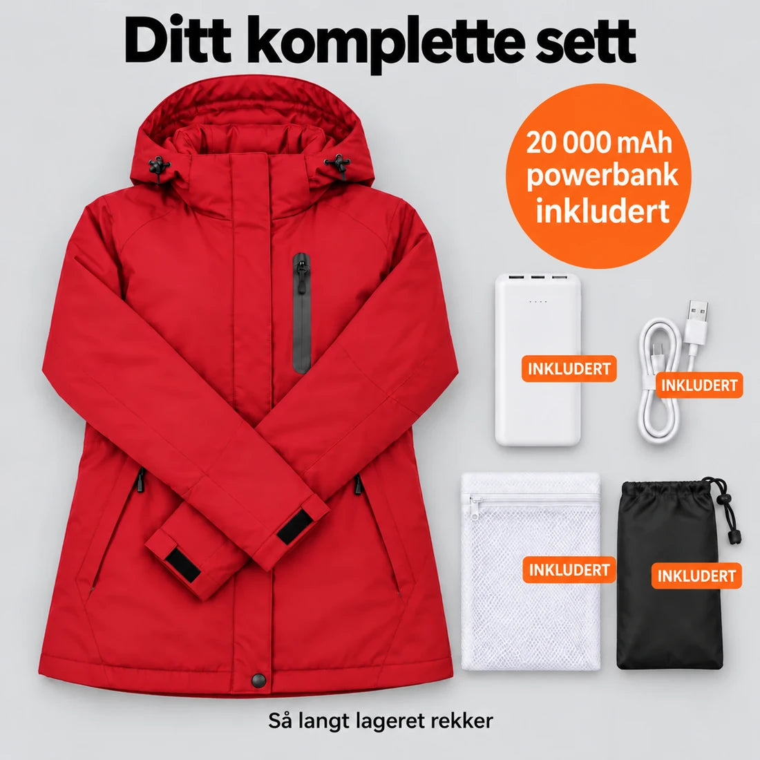 PyreFit Traverso i rød – komplett sett