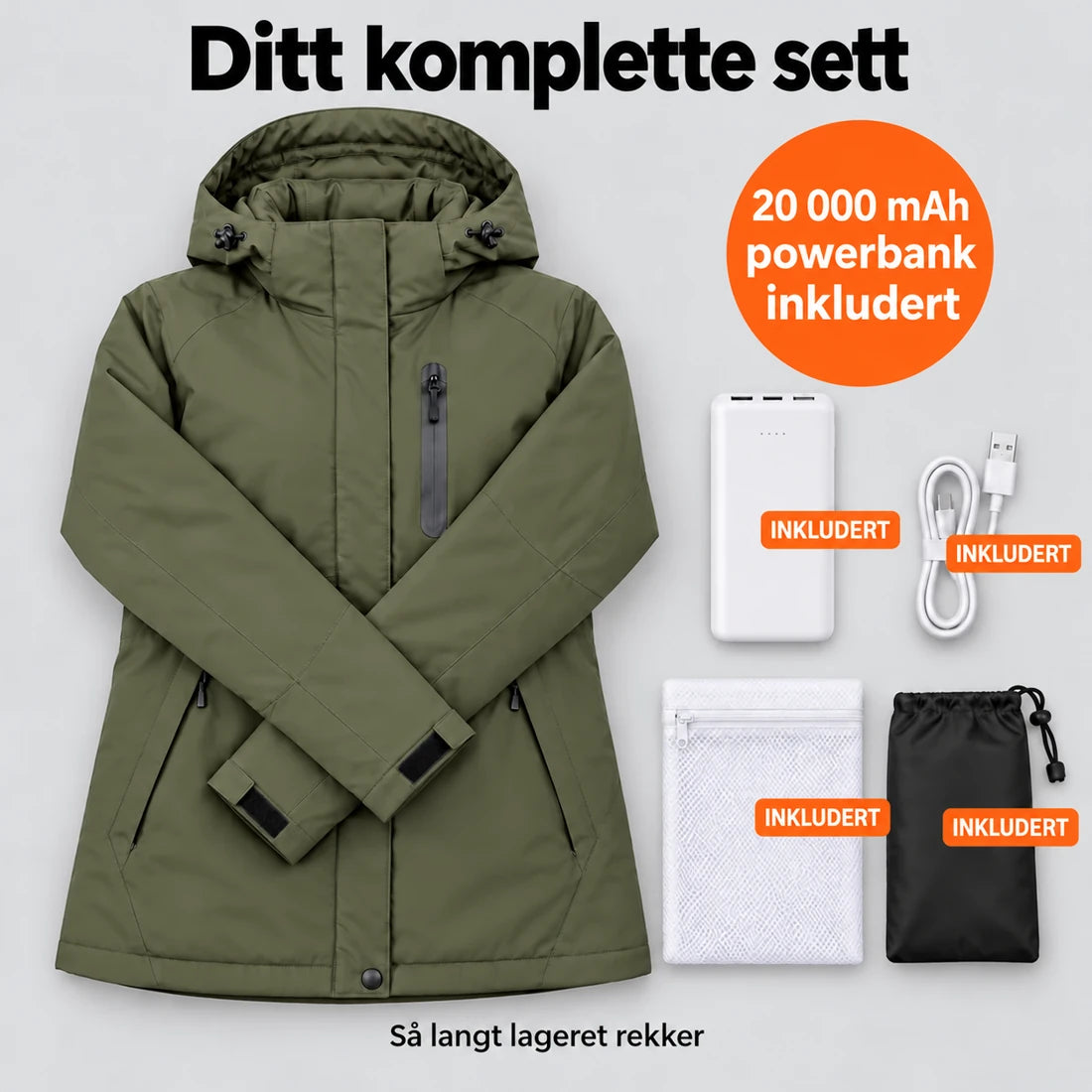 PyreFit Traverso i khaki – komplett sett