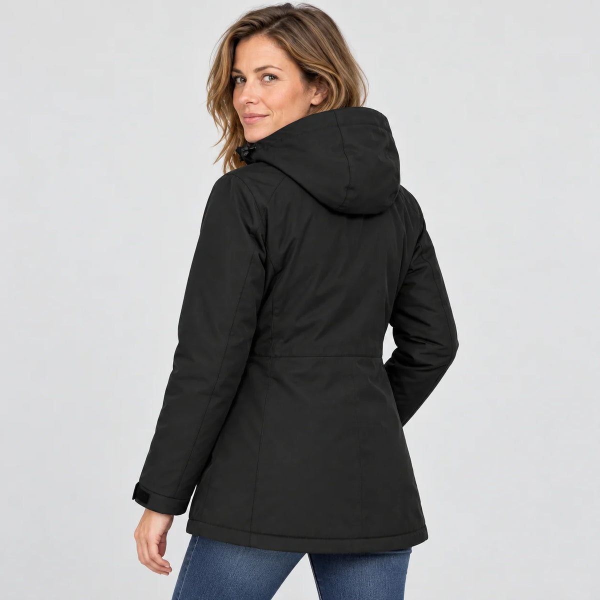 Oppvarmet parkas dame PyreFit Traverso, bakfra