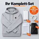 Komplett sett: Velocor, powerbank 20 000 mAh, ladekabel, vaskepose og veske