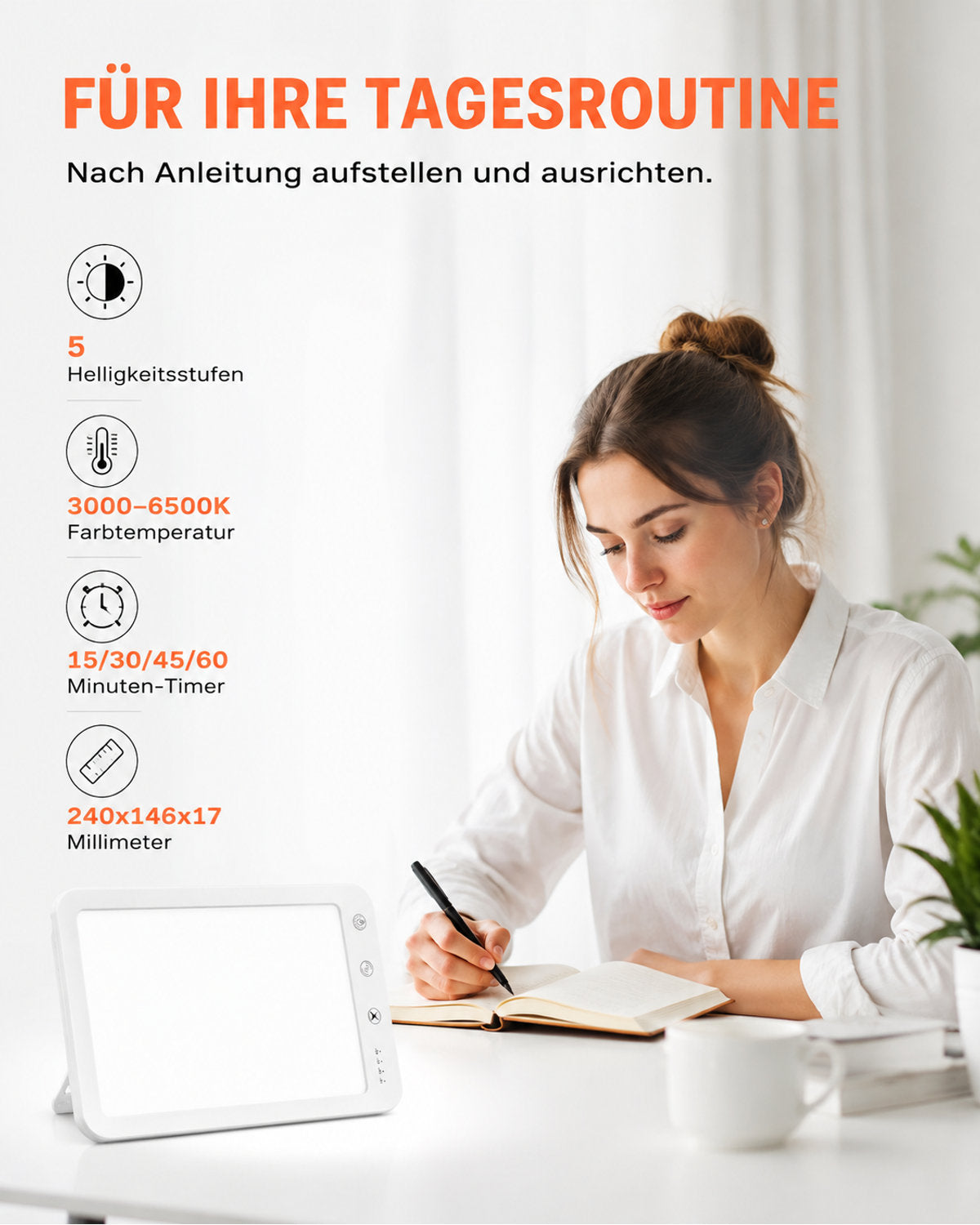 Dagslyslampe JSK-30 med timer – produktbilde 3