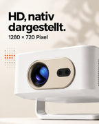 Miniprojektor – HD, naturlig oppløsning.