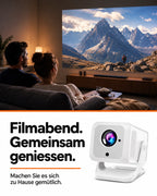 Miniprojektor – filmkveld. Nyt det sammen.