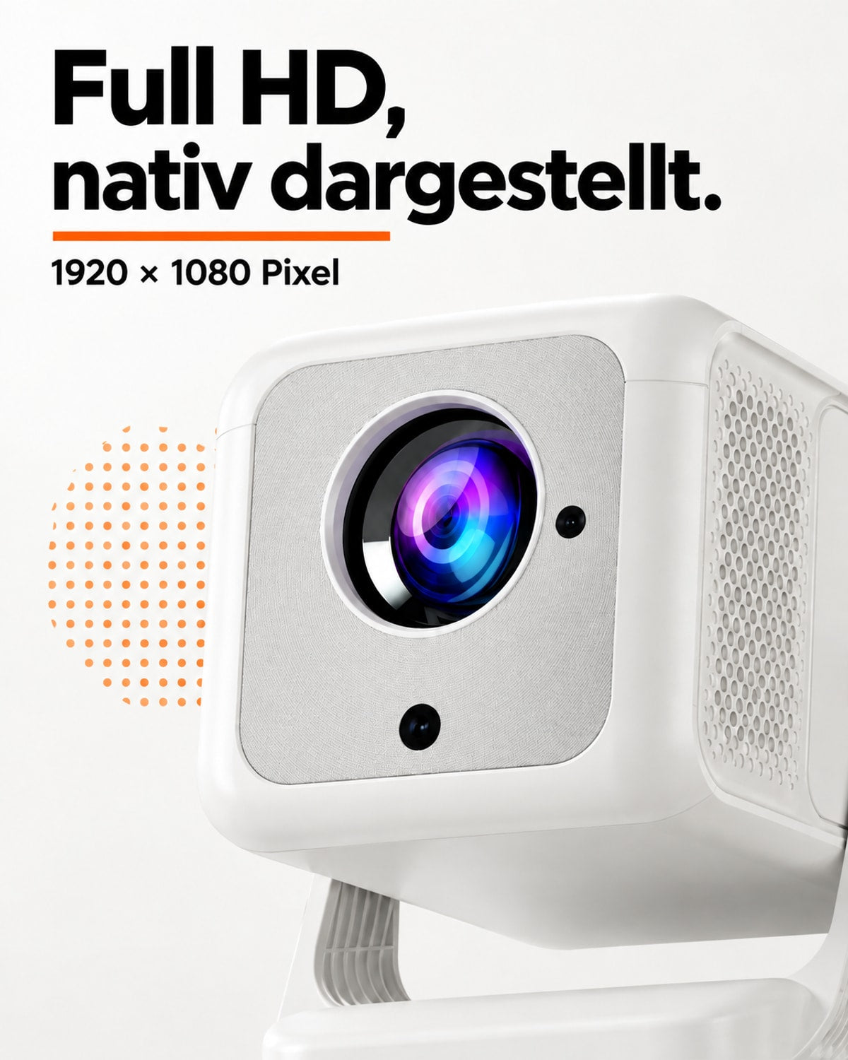 Miniprojektor – Full HD, naturlig oppløsning.