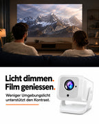 Miniprojektor – demp lyset. Nyt filmen.