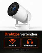 Miniprojektor – Wi-Fi 6 og Bluetooth 5.4