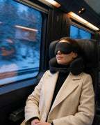 Reisepute med støtte rundt hele og sovemaske – sov godt på farten – produktbilde 3