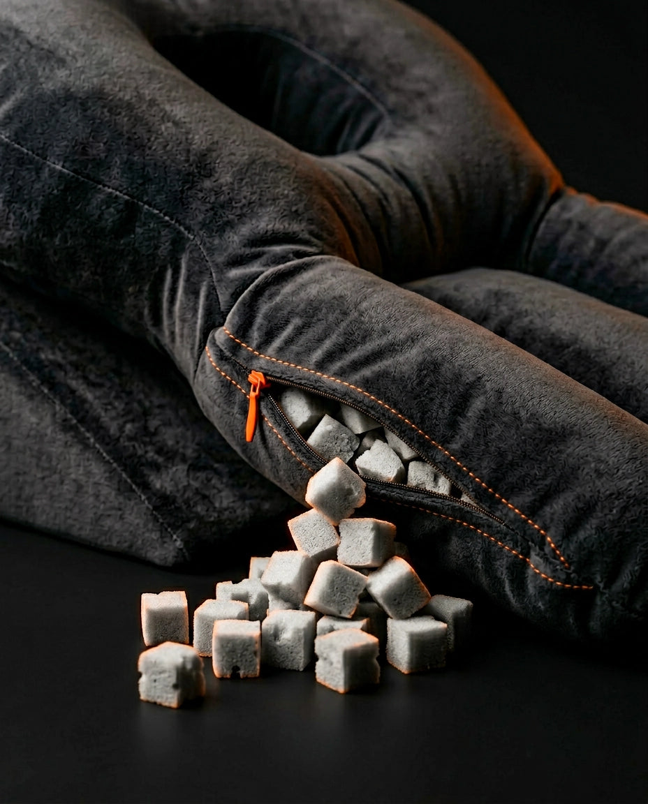 Magesoverpute med justerbar fyll – memoryskum for trykkfri hvile – produktbilde 5