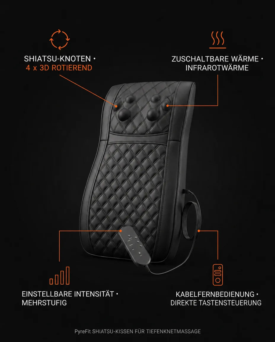 Nakkemassasjeapparat med varme og shiatsu-elting – for nakke, rygg og bein – produktbilde 9