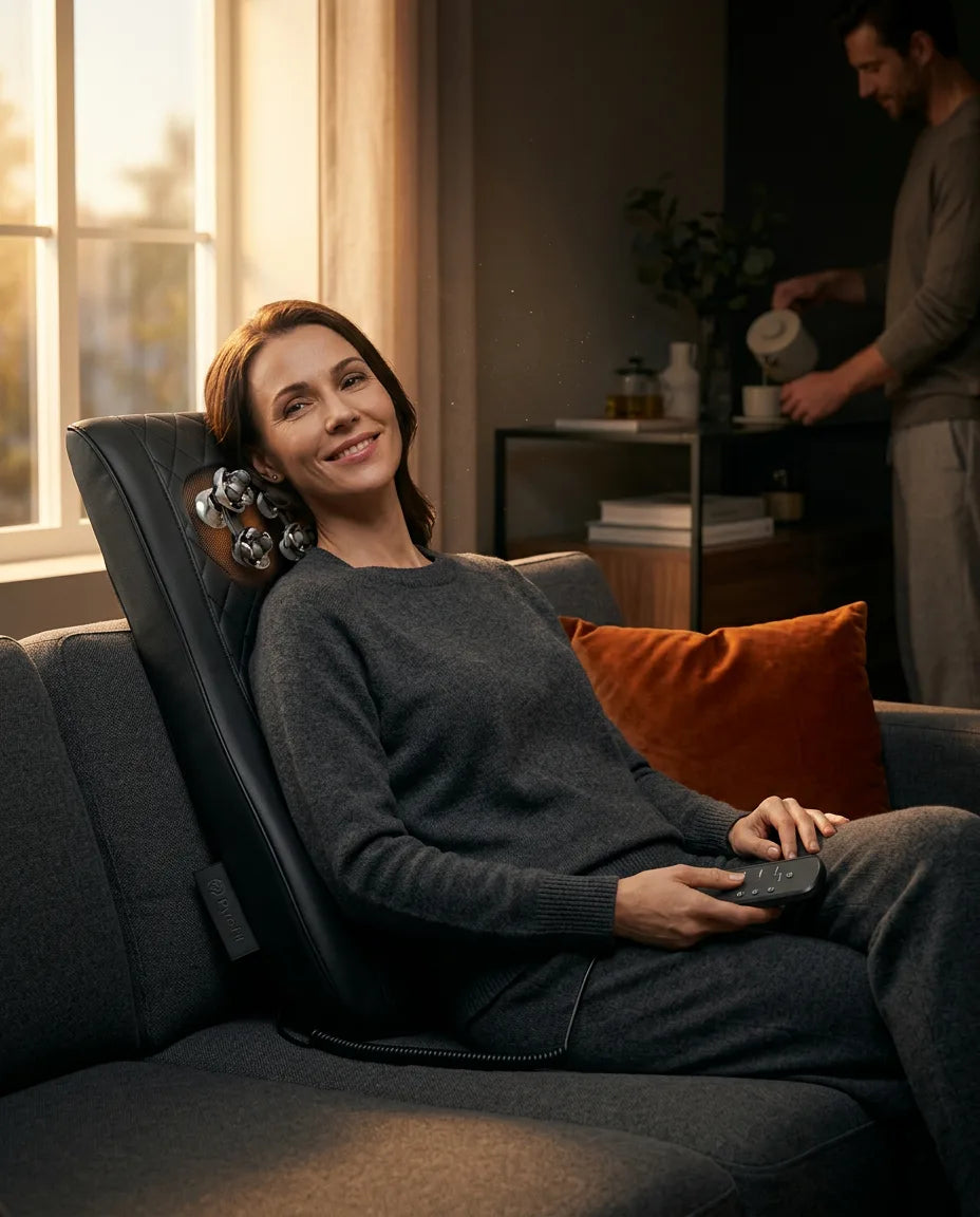 Nakkemassasjeapparat med varme og shiatsu-elting – for nakke, rygg og bein – produktbilde 10