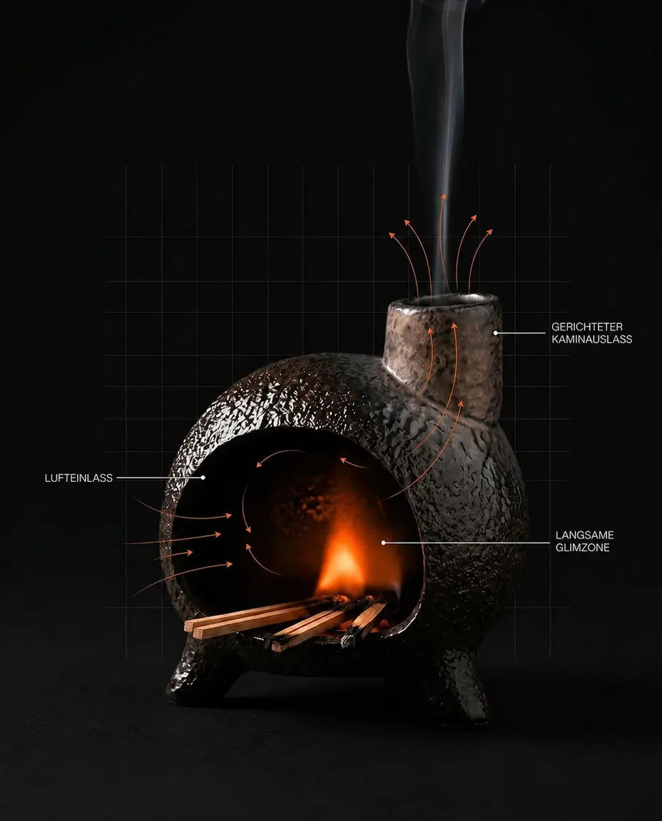 Røkelsesholder i keramikk – skulpturelt kar for palo santo og røkelse – produktbilde 12