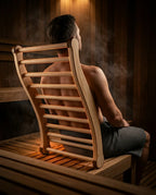Ryggstøtte for badstuen i tre – ergonomisk støtte for spa og bad – produktbilde 3