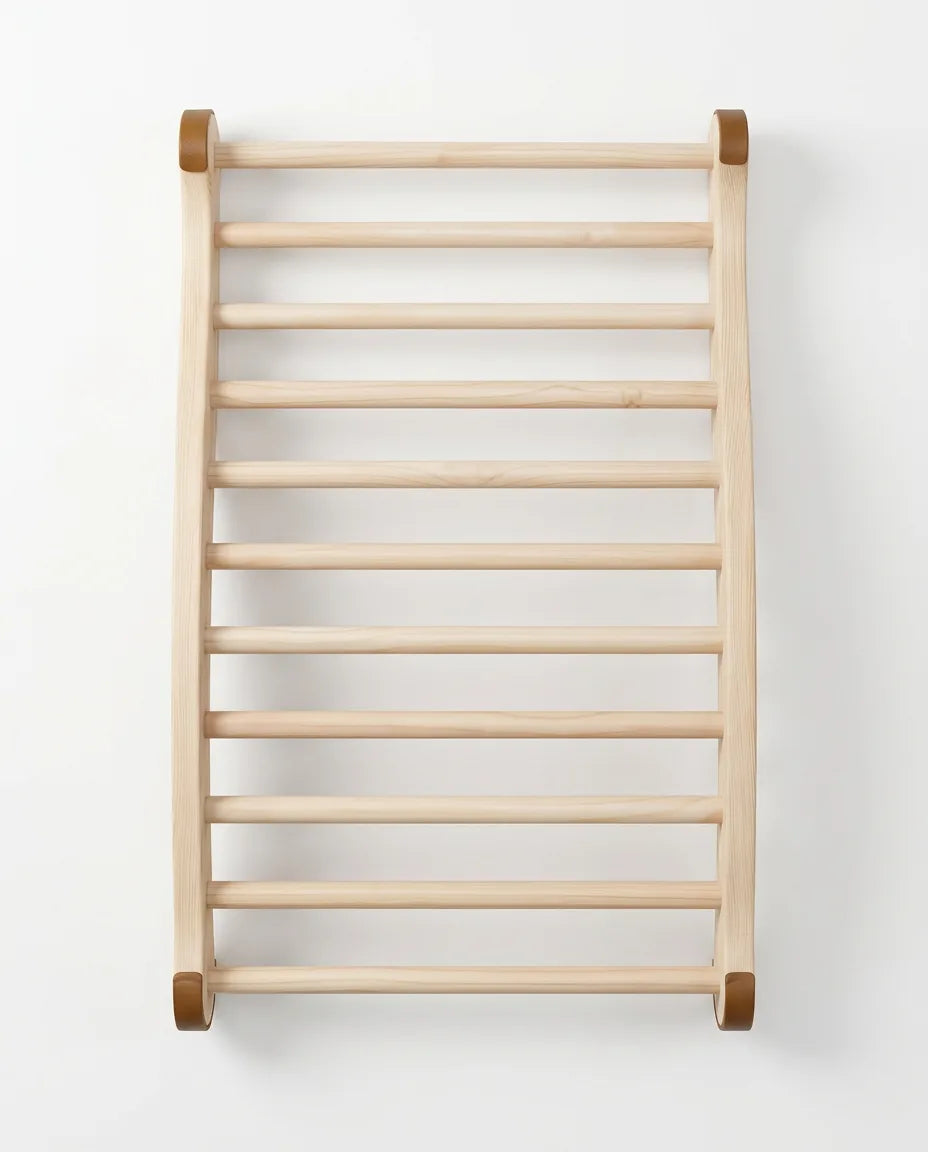 Ryggstøtte for badstuen i tre – ergonomisk støtte for spa og bad – produktbilde 10