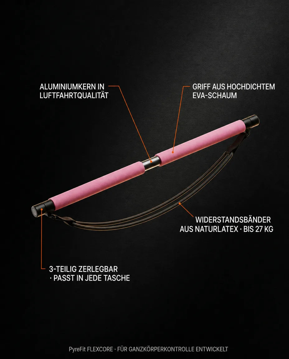 Pilatessett med stang og motstandsstrikker – leddvennlig trening hjemme – produktbilde 8