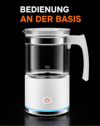 Melkeskummer med glasskanne og base – produktbilde 4