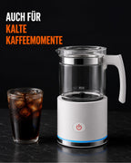Melkeskummer med glasskanne og base – produktbilde 6
