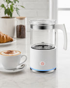 Melkeskummer med glasskanne og base – produktbilde 7