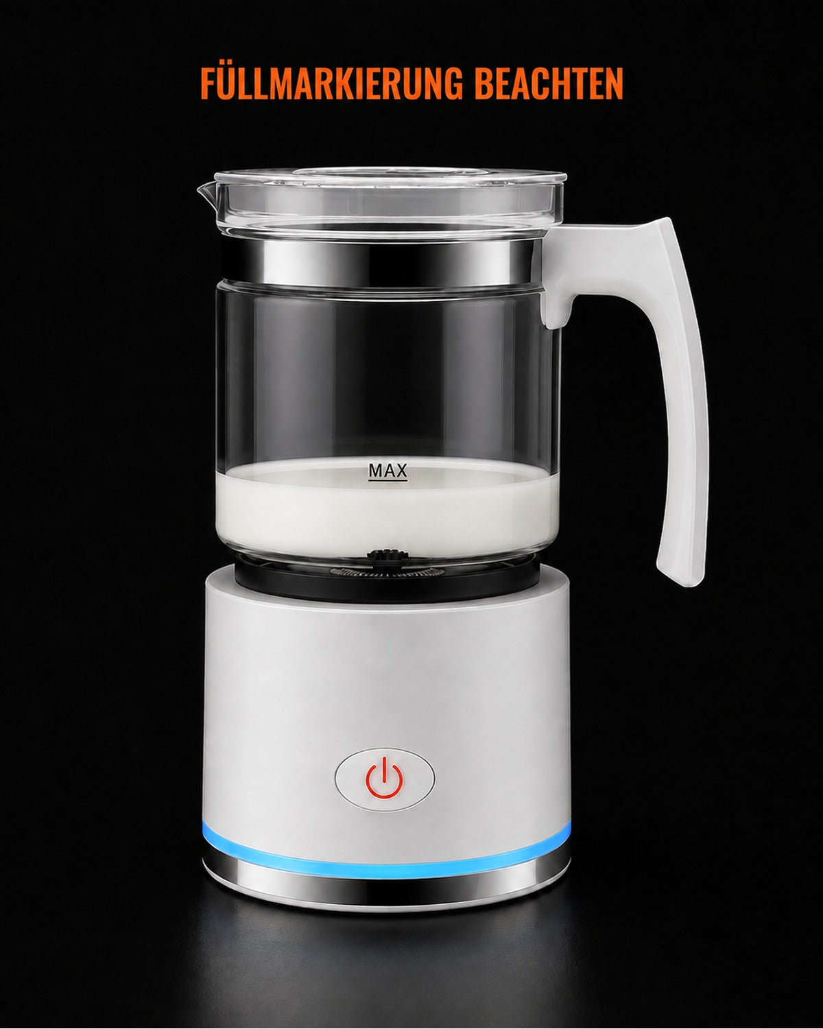 Melkeskummer med glasskanne og base – produktbilde 8