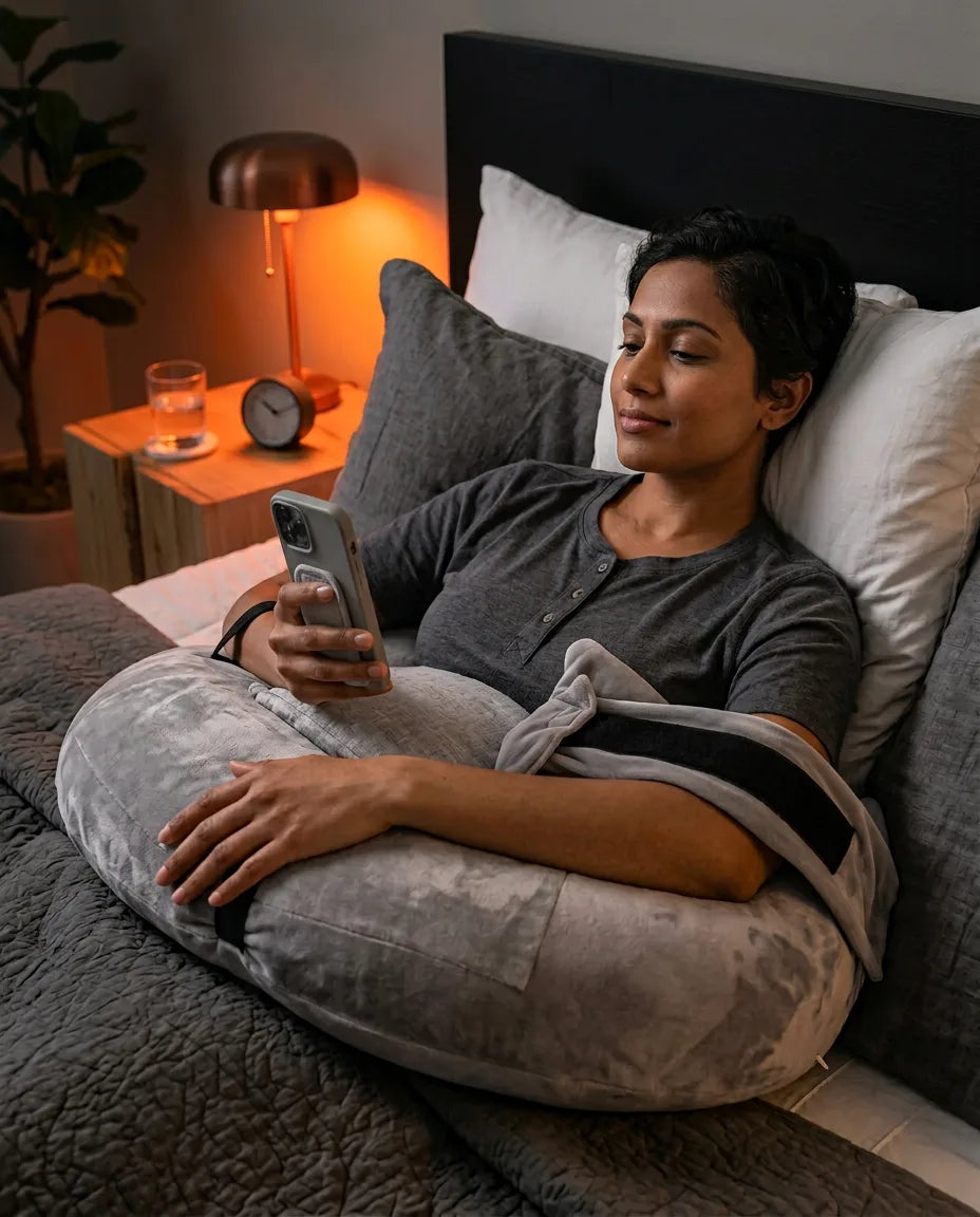 Mobilholder for sengen som pute – scroll og slapp av med frie hender – produktbilde 2