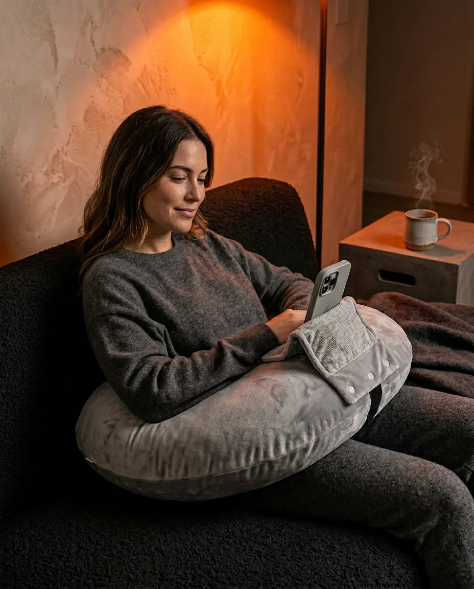 Mobilholder for sengen som pute – scroll og slapp av med frie hender – produktbilde 3