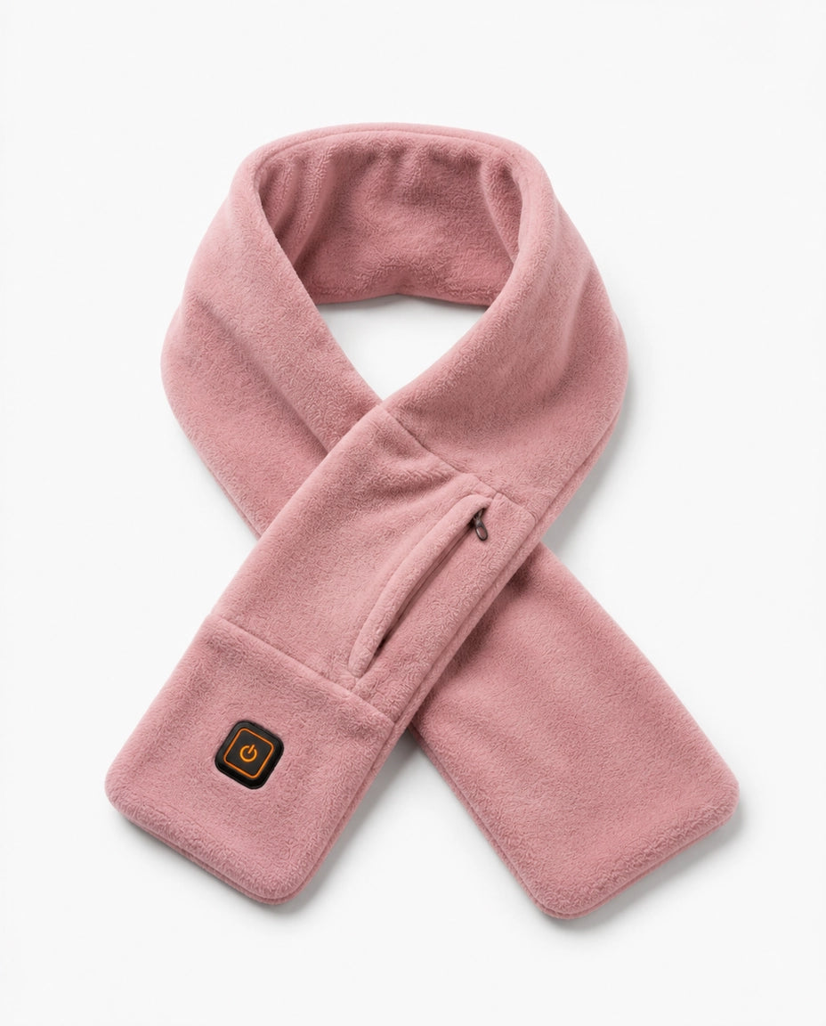 USB-varmeskjerf fra PyreFit i rosa, fargevariant