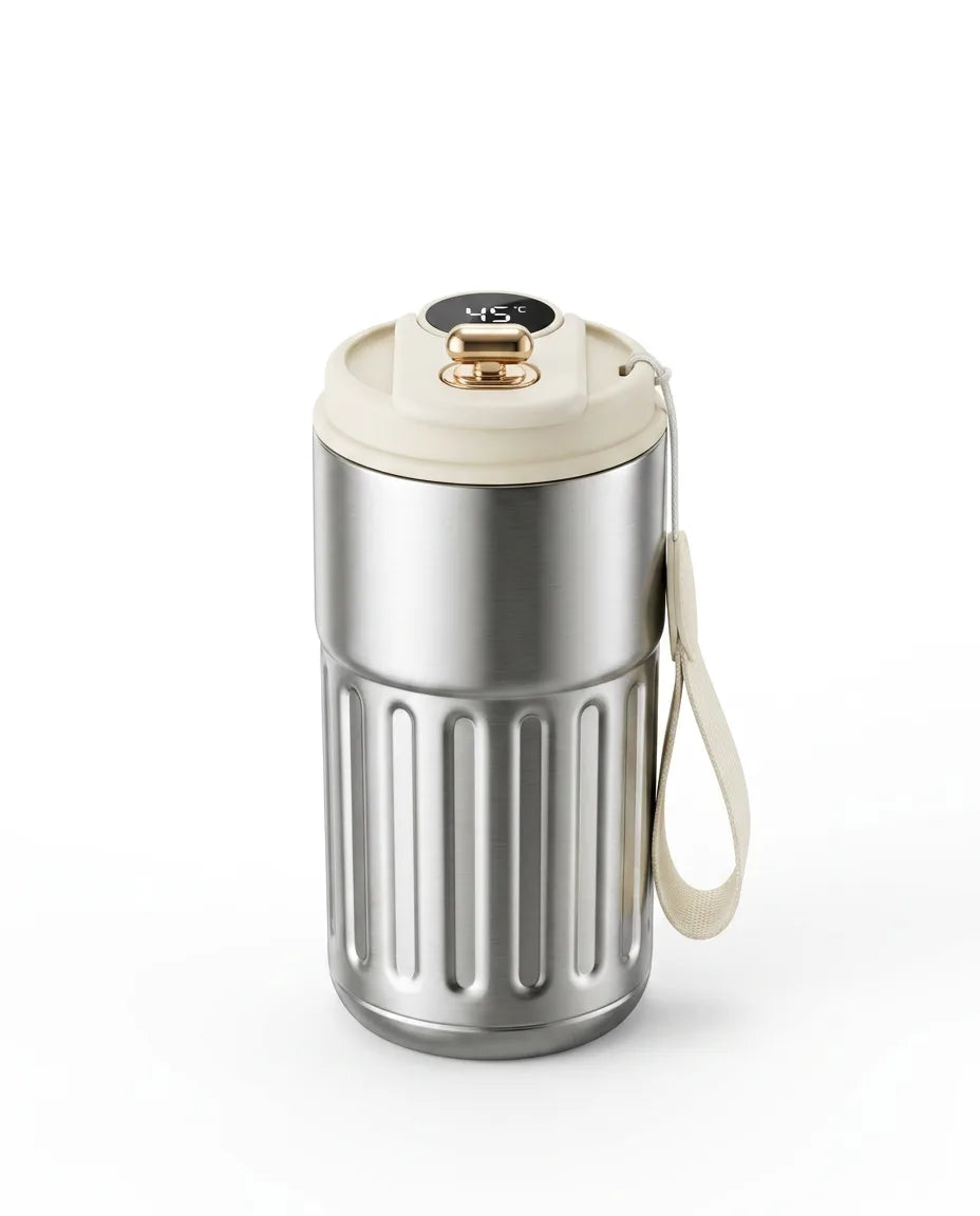 Termokopp med LED-temperaturvisning – dobbeltvegget rustfritt stål for farten – produktbilde 8