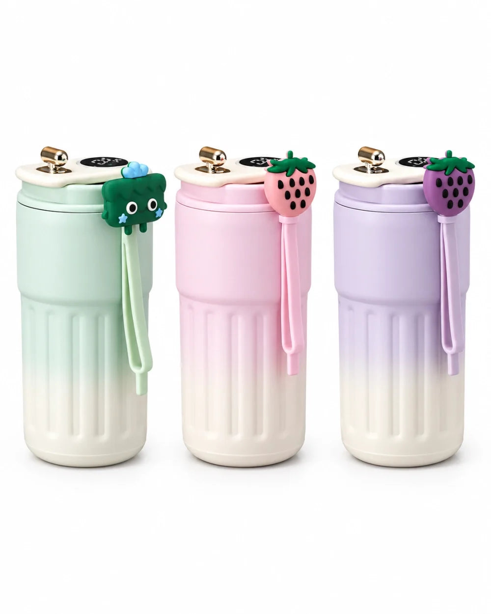 Termokopp – grønn, rosa og lilla gradient