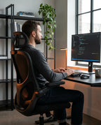 Ergonomisk kontorstol med nettingrygg – korsryggstøtte for lange arbeidsdager – produktbilde 2