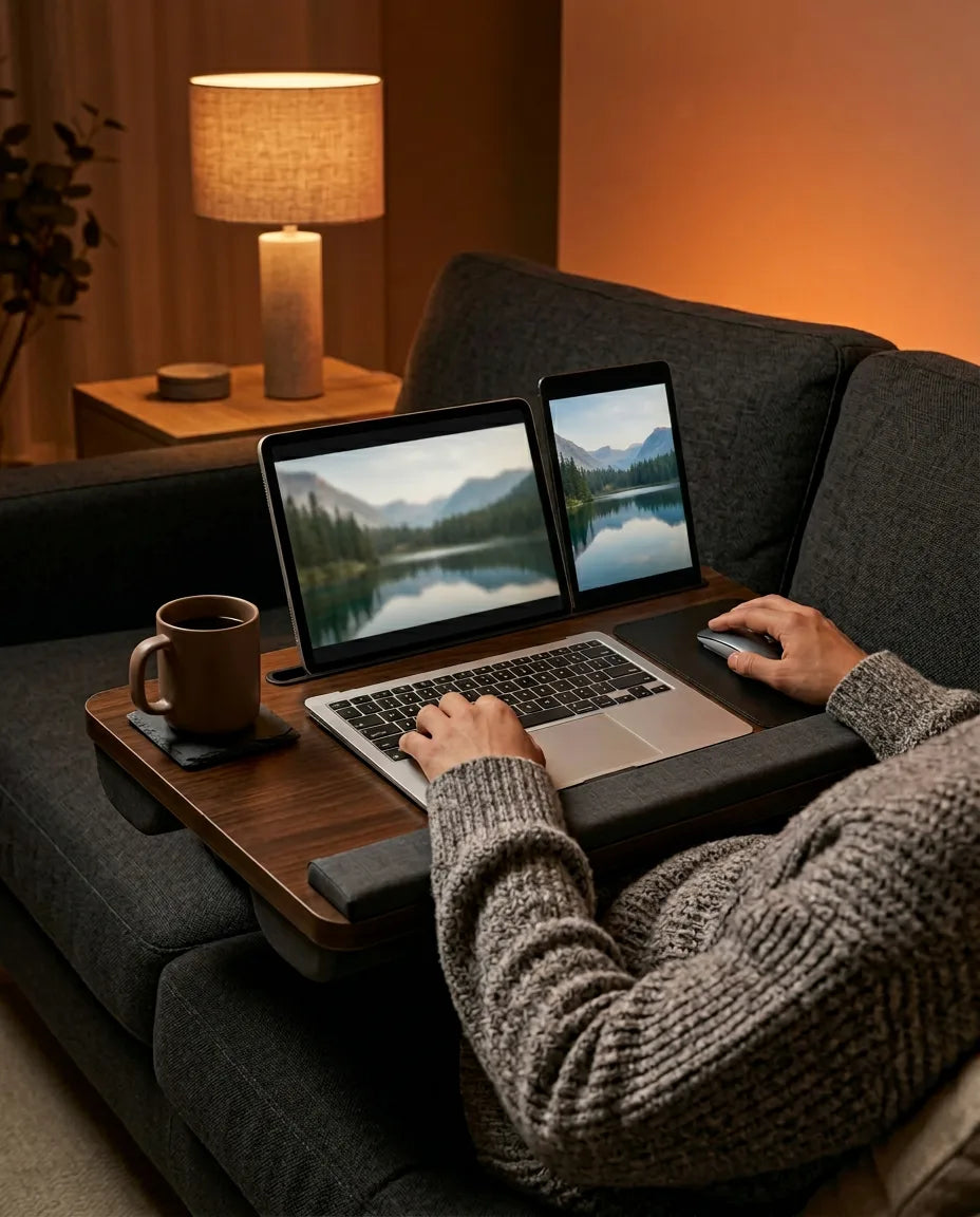 Laptoppute for seng og sofa – stabilt underlag med museflate – produktbilde 3