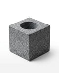 Oppbevaring for eteriske oljer i granitt – skulpturell holder for badstue og spa – produktbilde 1