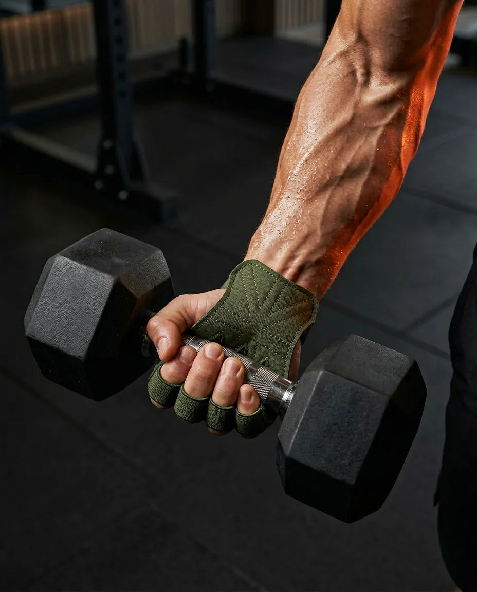 Grepputer med fingerløkker – håndflatebeskyttelse for pull-ups og markløft – produktbilde 3
