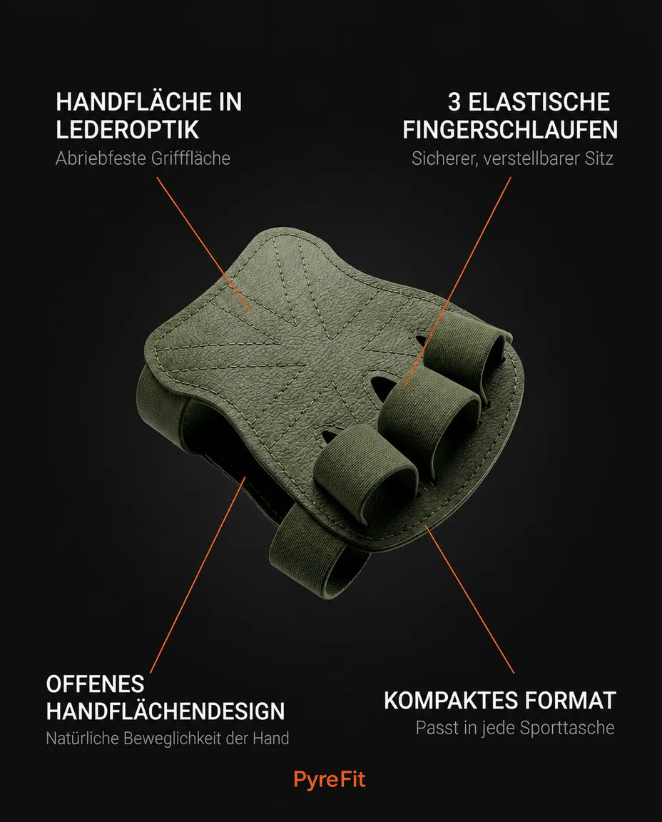 Grepputer med fingerløkker – håndflatebeskyttelse for pull-ups og markløft – produktbilde 7
