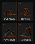 Sammenleggbar pilates-reformer – helkroppstrening med trekktau og polstret dekk – produktbilde 7