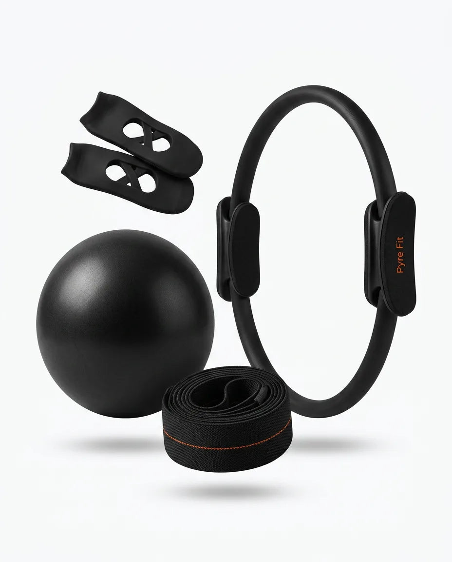 Pilatessett med ring, ball og motstandsstrikk – skånsom helkroppstrening hjemme – produktbilde 1