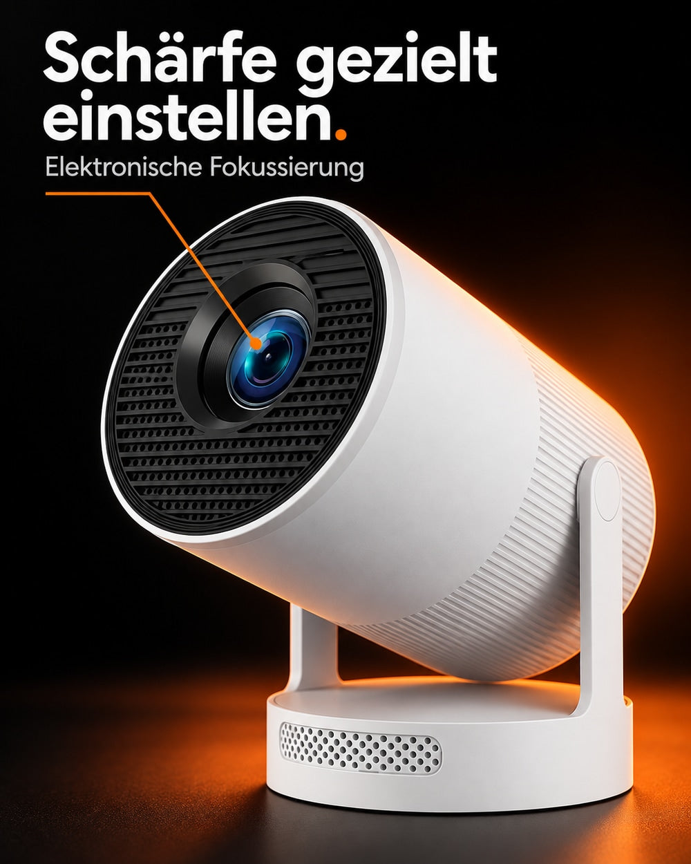 Miniprojektor – elektronisk fokusering