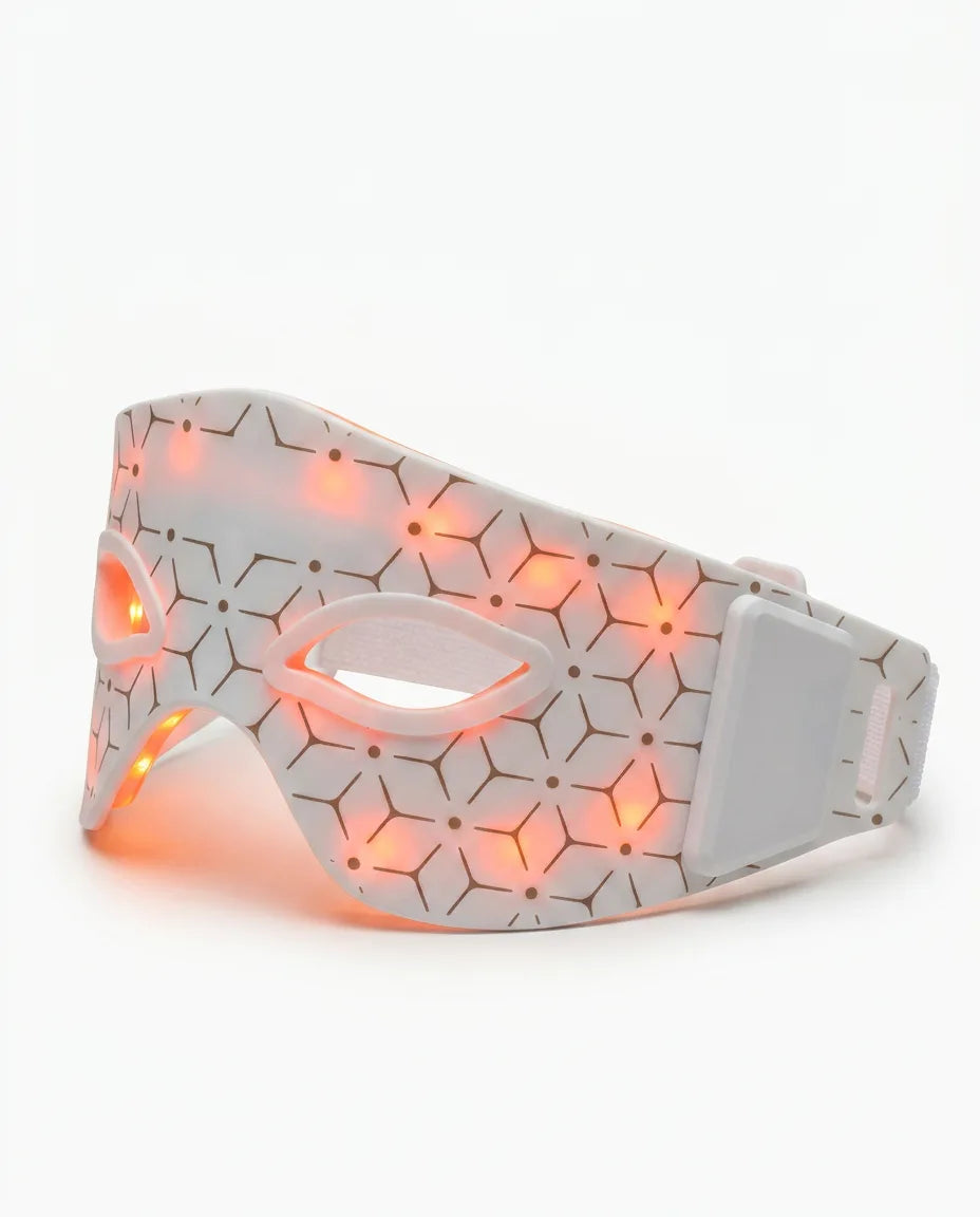 LED-øyemaske med rødt lys – lys maske med synlige LED-lys