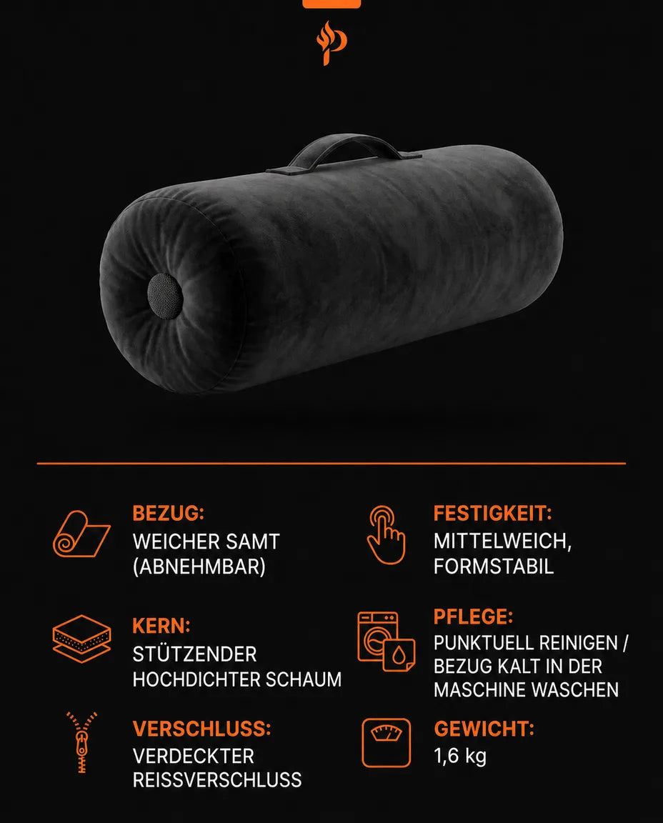Yogabolster i fløyel – fast støtte for meditasjon og restitusjon – produktbilde 8