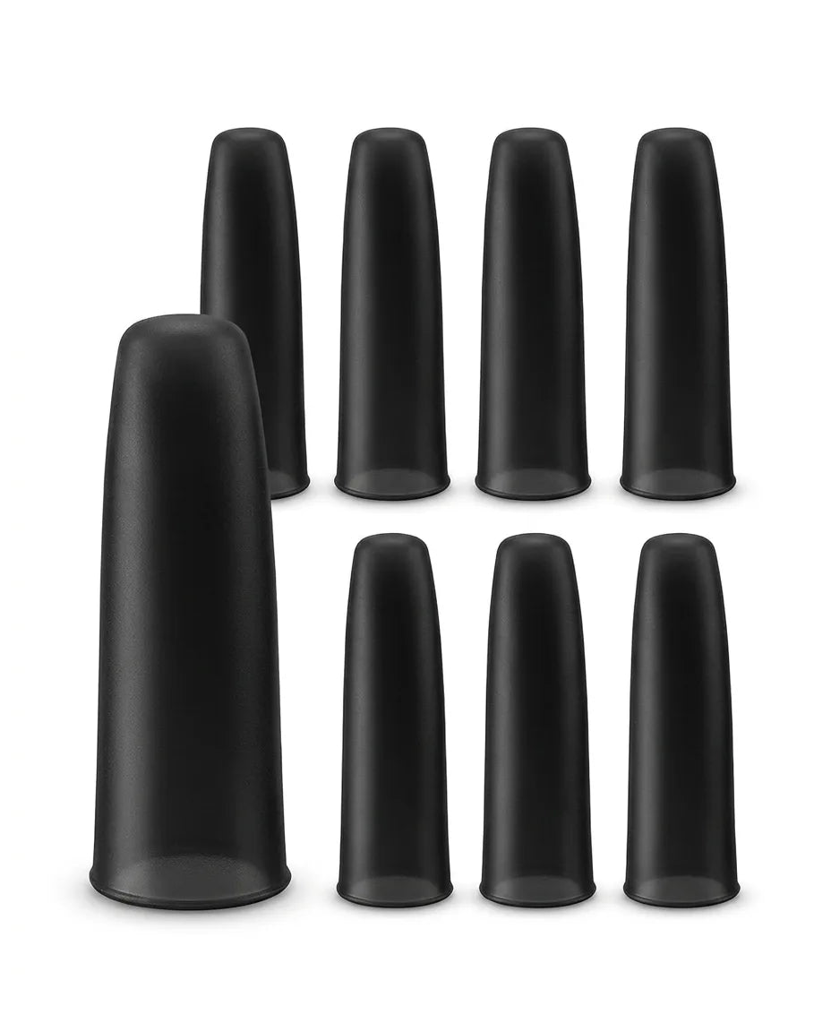 Fingerhetter i gel 8-pk – godt grep når du skriver, gamer og driver med hobby – produktbilde 1