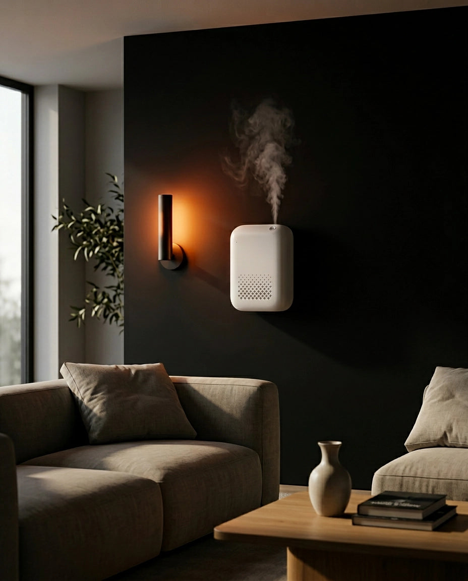 Veggmontert aromadiffuser – duftsystem med Bluetooth for alle rom – produktbilde 3
