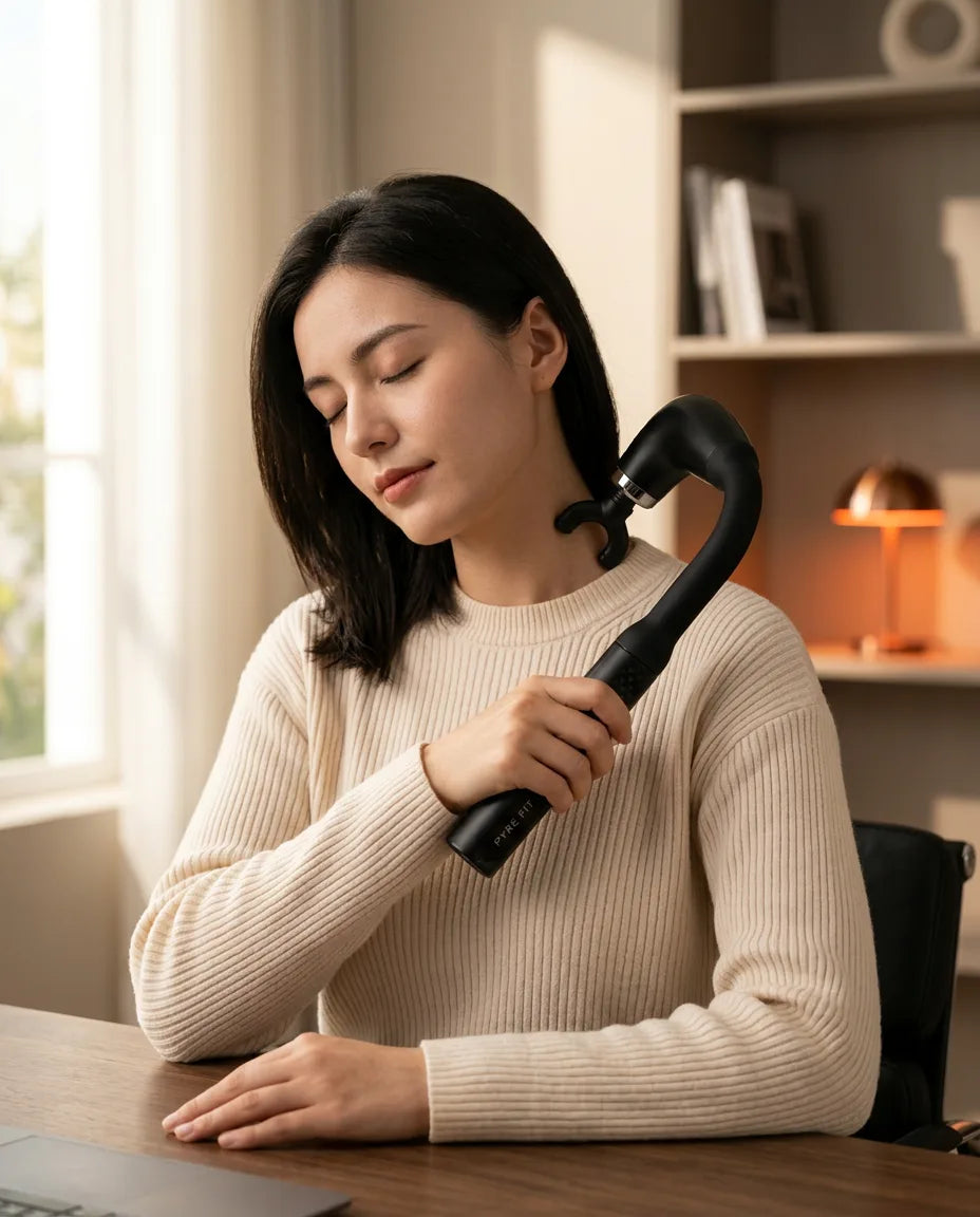 Massasjepistol med utskiftbare hoder – smart restitusjon for muskler og fascier – produktbilde 3